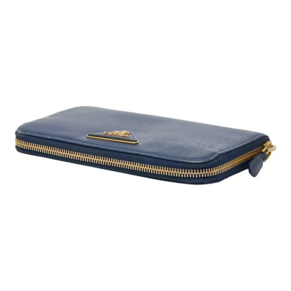 Prada Triangle Logo Plate Long Wallet 1M0506